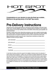 Hot Spot SPRINT Owner's Manual