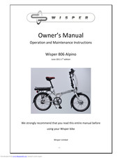 Wisper 806 Alpino Owner's Manual