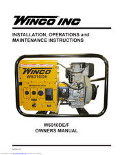 Winco W6010DF Owner's Manual