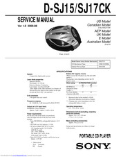 Sony Walkman D-SJ17CK Service Manual