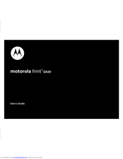 Motorola Hint QA30 User Manual