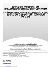Jenn-Air LI3ZVB Installation Instructions And Use & Care Manual