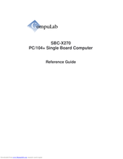 CompuLab SBC-X270 Reference Manual