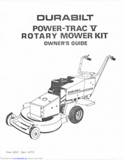 Durabilt POWER.TRAC V Owner's Manual