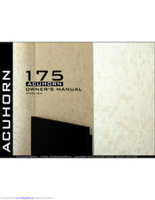 Acuhorn 175 Owner's Manual