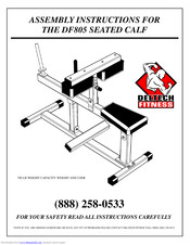 Deltech Fitness DF805 Assembly Instructions Manual