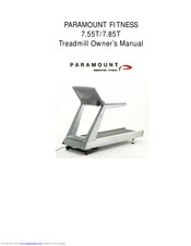 PARAMOUNT FITNESS 7.85T Owner's Manual