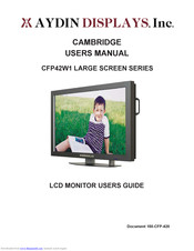 Aydin displays Cambridge CFP42W1 User Manual