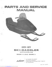 AMF 1971 SKI-DADDLER Parts And Service Manual