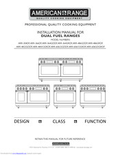 American Range ARR-304DF Installation Manual