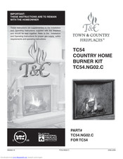 Town & Country Fireplaces TC54.NG02.C Instructions Manual