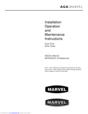 AGA marvel 6SDZE Operating And Maintenance Instructions Manual
