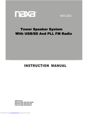 Naxa NHS-2003 Instruction Manual