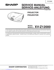 Sharp XV-Z12000 Service Manual