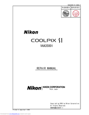 Nikon Coolpix S1 VAA35001 Repair Manual