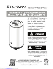 Techtanium MP 50 Installation And Operation Instructions Manual