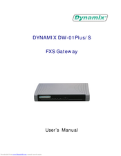DYNAMIX DW-01PlusS User Manual