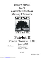 Backyard Discovery Patriot II Owner's Manual
