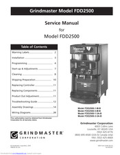 Grindmaster FDD2500-1-M-B Service Manual