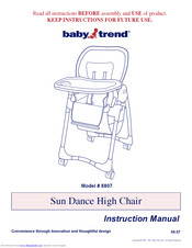 Baby Trend 8807 Instruction Manual