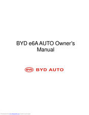 BYD e6A Owner's Manual