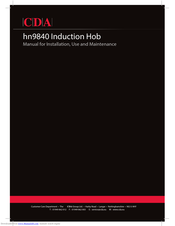 CDA hn6840 Manual For Installation, Use And Maintenance