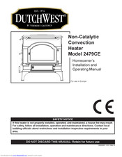 DutchWest 2479CE Installation And Operating Manual