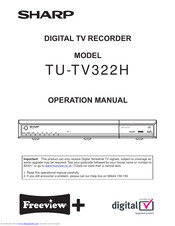 Sharp TU-TV322H Operation Manual