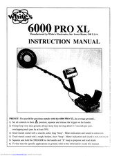 whites 6000 PRO XL Instruction Manual