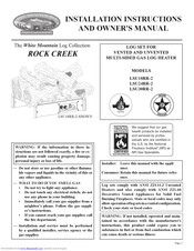 White Mountain Hearth ROCK CREEK LSU18RR-2 Installation Instructions And Owner's Manual