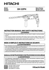 Hitachi DH 22PH Instruction Manual And Safety Instructions