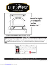DutchWest 2477 Installation And Operating Manual