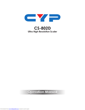 CYP CS-802D Operation Manual