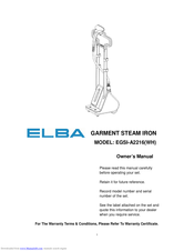 Elba EGSI-A2216WH Owner's Manual