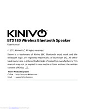 Kinivo BTX180 User Manual