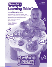 Fisher-Price Learning Table C5522 Instructions Manual