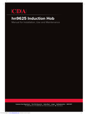 CDA HVN93 Manual For Installation, Use And Maintenance