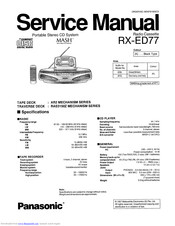 Panasonic RX-ED77 Service Manual