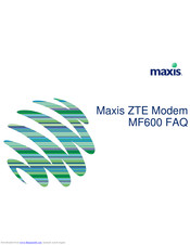 Zte ZTE MF600 Faq