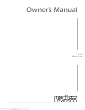 Mark Levinson 502 Owner's Manual