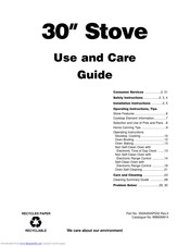 GE 30M06AAG Use And Care Manual