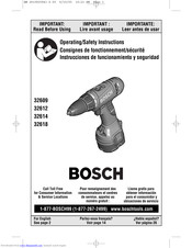 Bosch 32614 Operating	 Instruction
