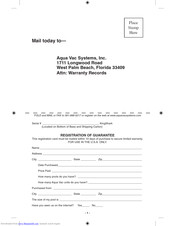 AquaVac KingShark 2 Plus Owner's Manual