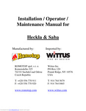Romotop Heckla 1304 Installation, Operator And Maintenance Manual