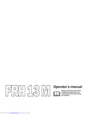 Jonsered FRH 13 M Operator's Manual