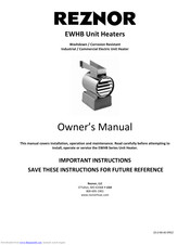 Reznor EWHB Series Owner's Manual