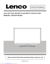 LENCO LED-2419 BLACK Instruction Manual