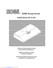 KOBE CHX30 Series Installation Instructions And Operation Manual