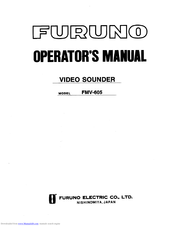 Furuno FMV-605 Operator's Manual