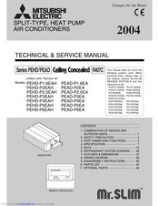 Mitsubishi Electric PEAD-P3EA Technical & Service Manual